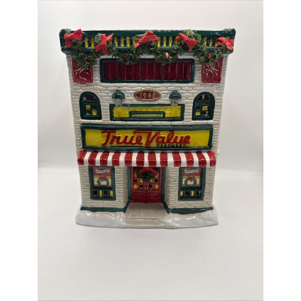 Vtg 1993 Christmas Valley Collection True Value Ceramic Lighted Decoration House